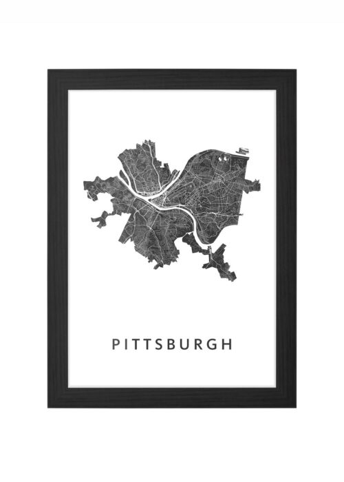 Pittsburgh Ingelijst in Zwart lijst Kopen | Kunst in Kaart