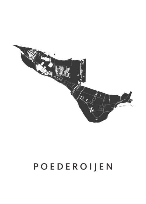 Poederoijen Stadskaart Poster Kopen