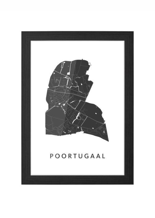 Poortugaal Ingelijst in Zwart lijst Kopen | Kunst in Kaart