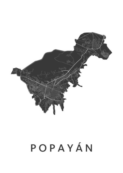 Popayán Stadskaart Poster Kopen