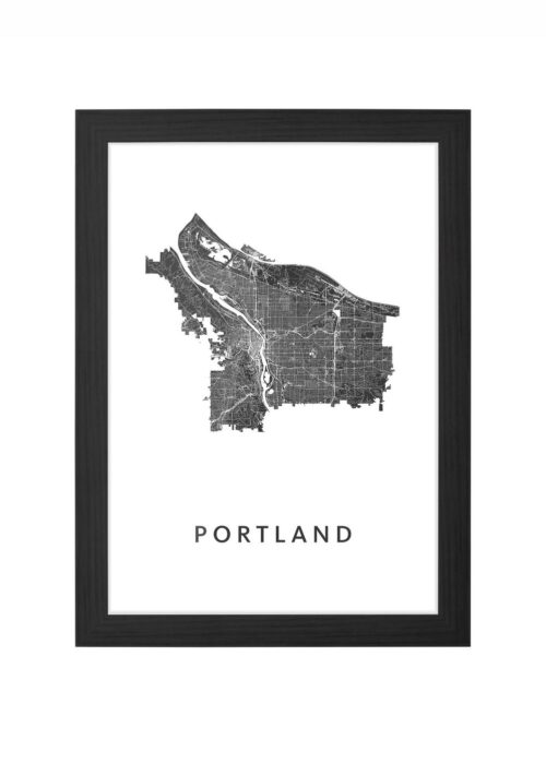 Portland Ingelijst in Zwart lijst Kopen | Kunst in Kaart