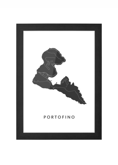 Portofino Ingelijst in Zwart lijst Kopen | Kunst in Kaart