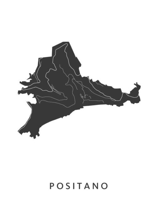 Positano Kaart Poster