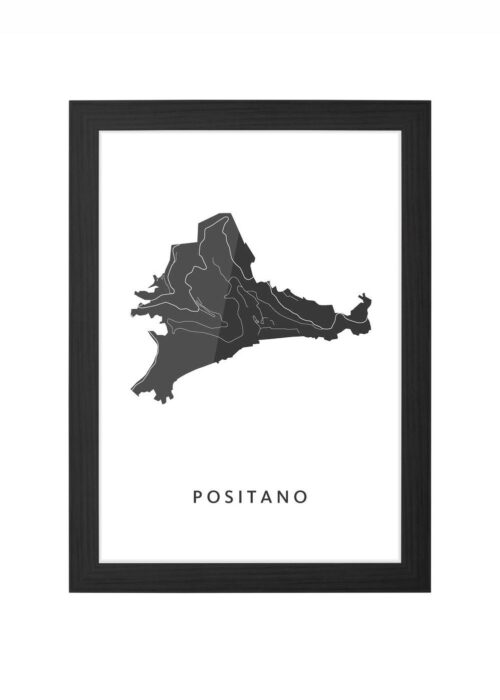 Positano Ingelijst in Zwart lijst Kopen | Kunst in Kaart