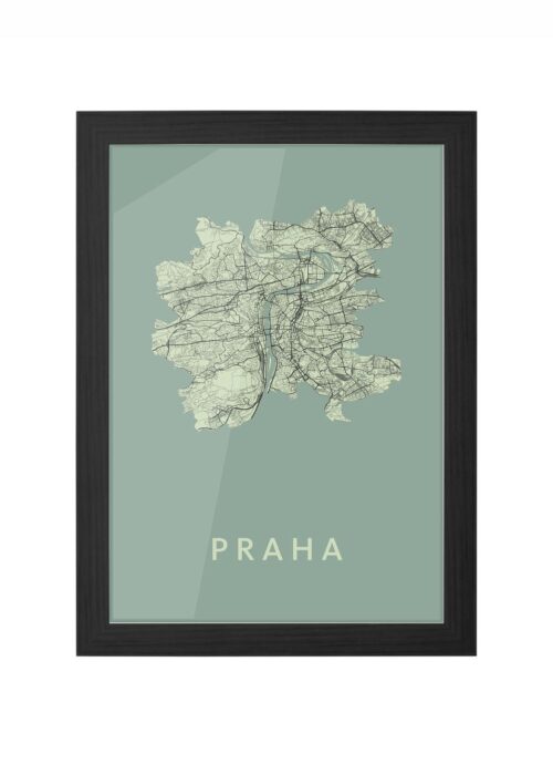 Praha Olive Ingelijst in Zwart lijst Kopen | Kunst in Kaart