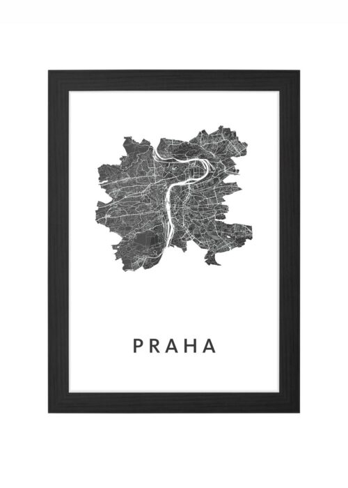 Praha White Ingelijst in Zwart lijst Kopen | Kunst in Kaart