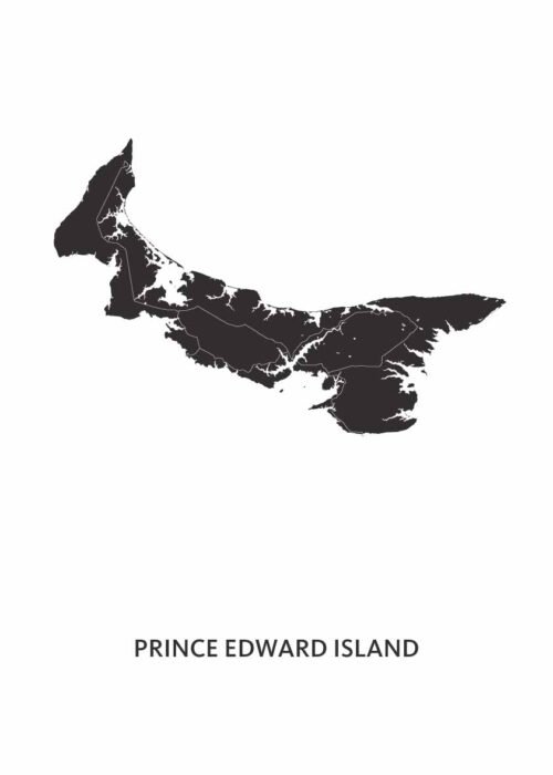 Prince Edward Eiland Eilandkaart Poster