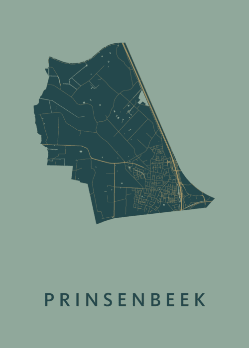 Prinsenbeek Stadskaart poster Amazon