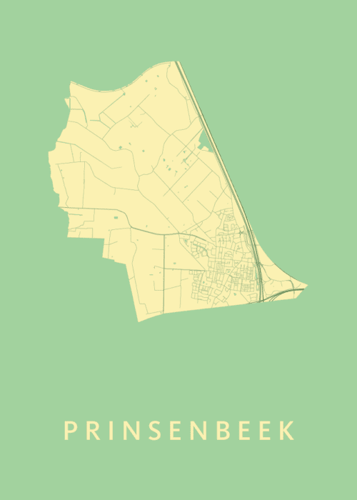 Prinsenbeek Stadskaart poster Spring