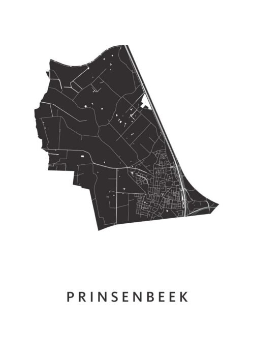 Prinsenbeek Stadskaart poster White