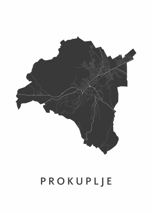 Prokuplje Stadskaart Poster Kopen