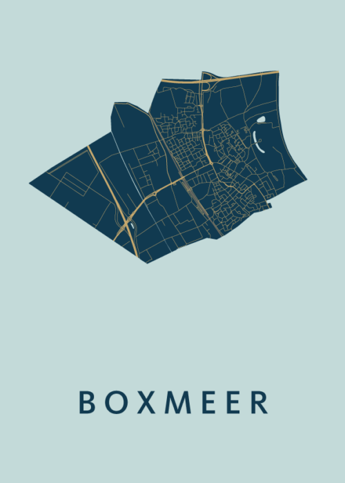 Boxmeer Prussian Stadskaart Poster Kopen
