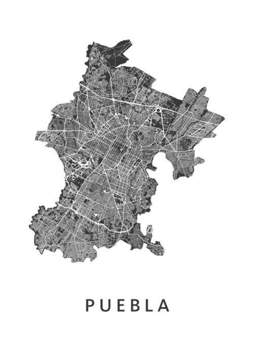 Puebla Kaart Poster