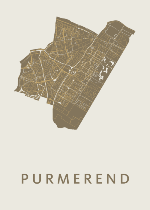 Purmerend Stadskaart - Gold