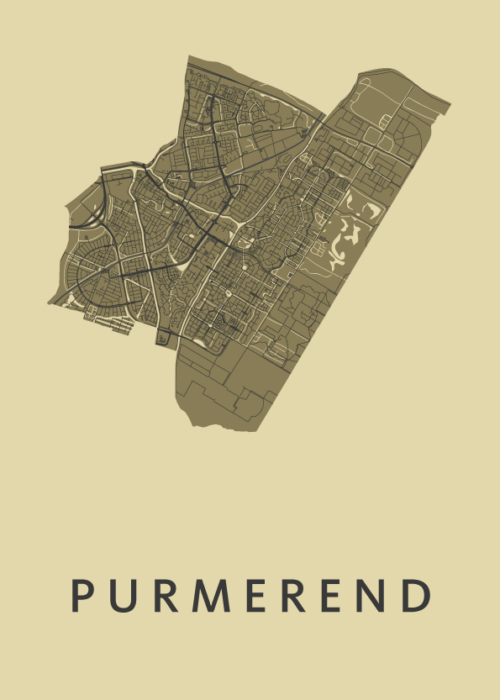 Purmerend GoldenRod Stadskaart Poster Kopen