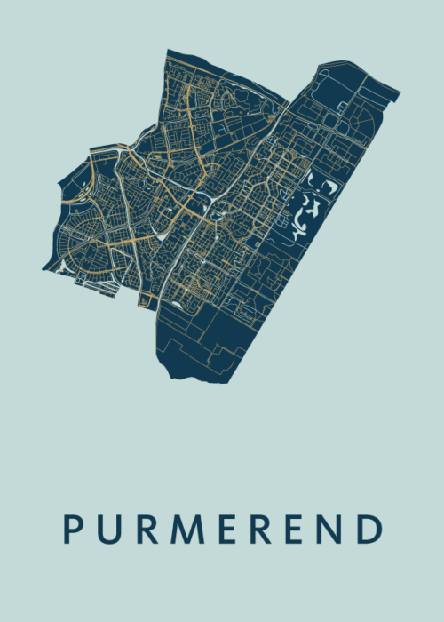 Purmerend Stadskaart - Prussian