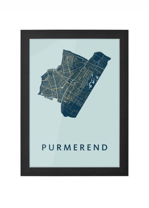 Purmerend Prussian Ingelijst in Zwart lijst Kopen | Kunst in Kaart
