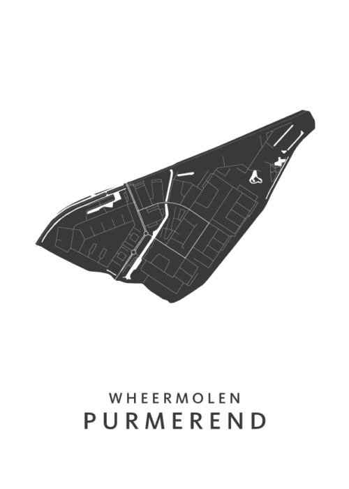 Wheermolen Wijkkaart Purmerend Poster