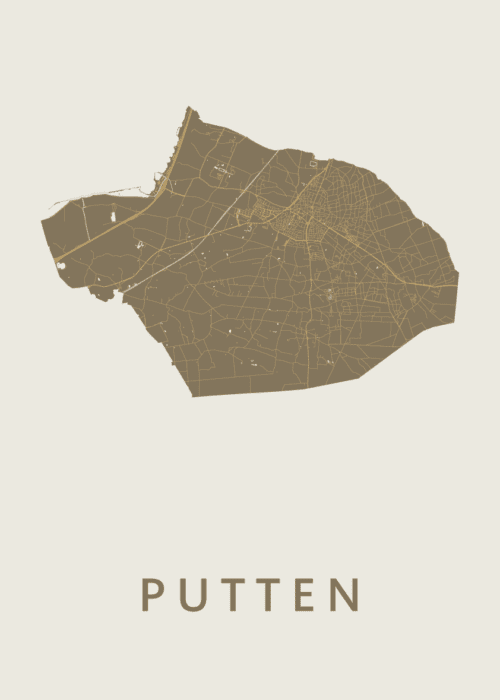 Putten Stadskaart - Gold