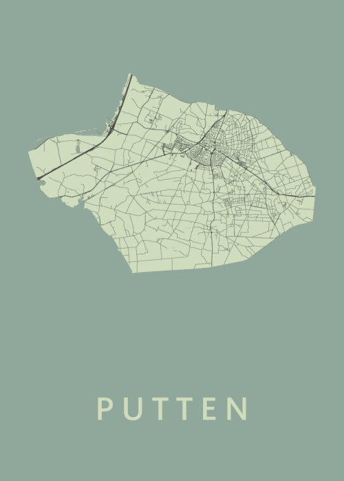 Putten Olive Stadskaart Poster Kopen