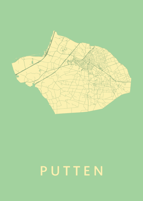 Putten Spring Stadskaart Poster Kopen