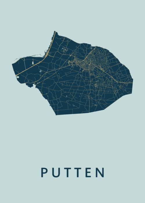 Putten Prussian Stadskaart Poster Kopen