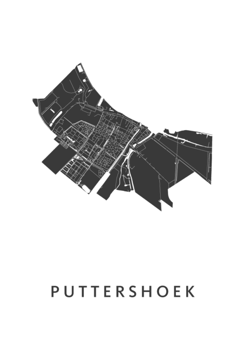 Puttershoek Kaart Poster