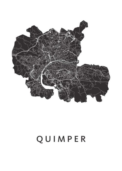 Quimper Stadskaart Poster Kopen