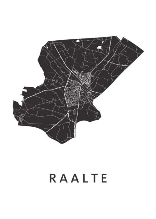 Raalte Stadskaart poster White