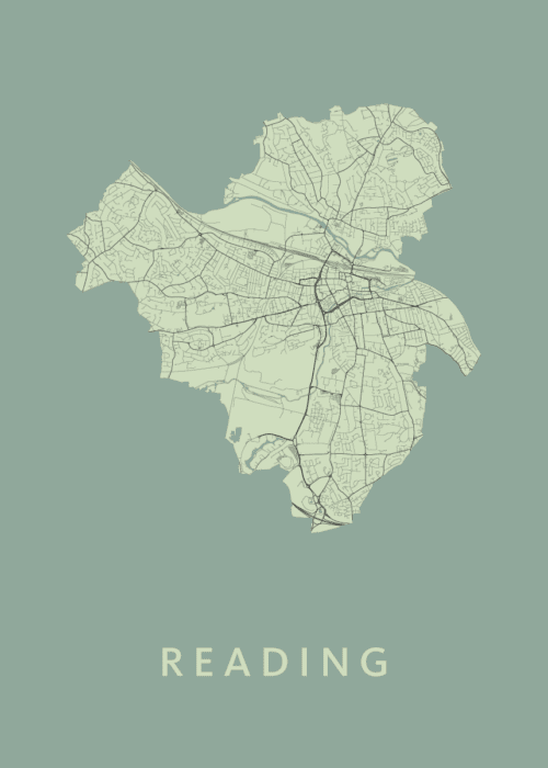 Reading Olive Stadskaart Poster Kopen