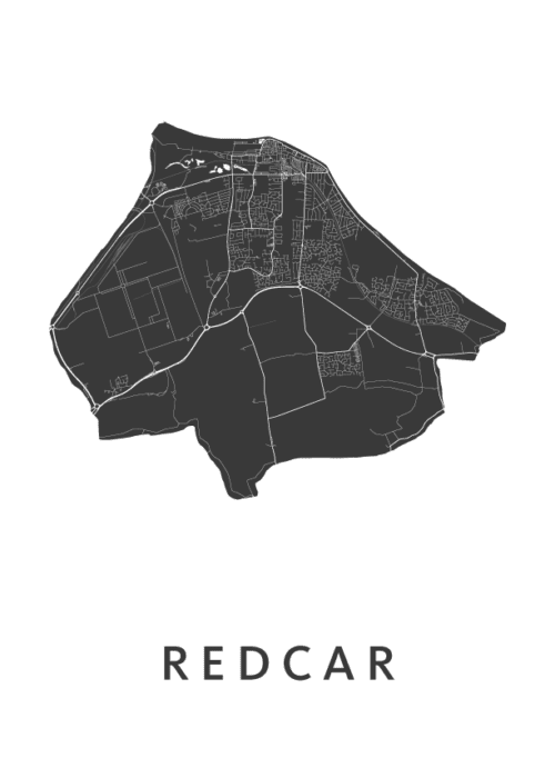 Redcar Kaart Poster