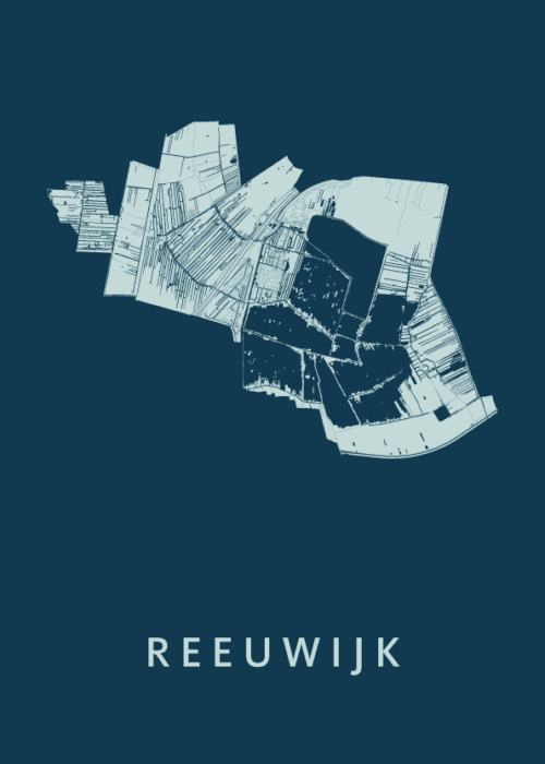 Reeuwijk Feldgrau Stadskaart Poster Kopen
