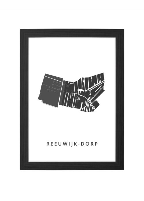 Reeuwijk-Dorp Ingelijst in Zwart lijst Kopen | Kunst in Kaart