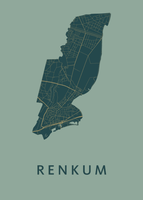 Renkum Stadskaart - Amazon poster