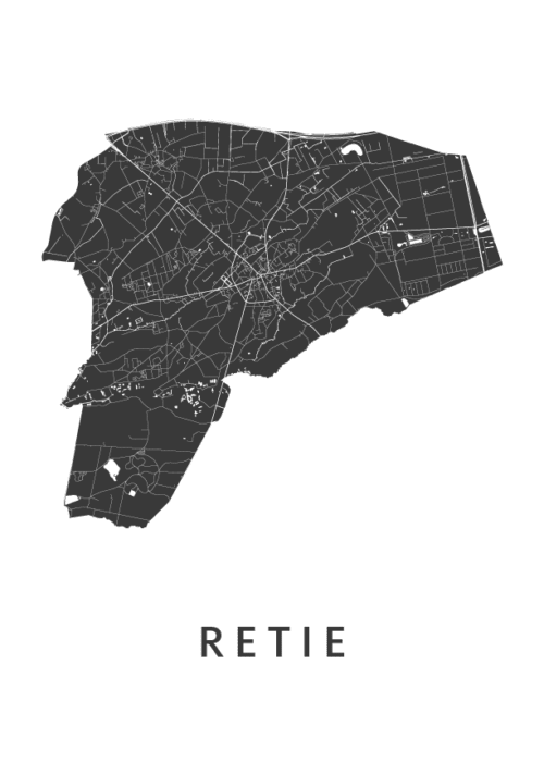Retie Stadskaart Poster Kopen