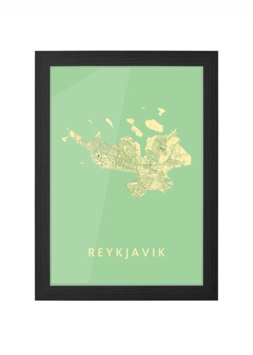 Reykjavik Spring Ingelijst in Zwart lijst Kopen | Kunst in Kaart