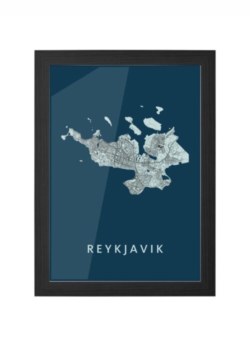 Reykjavik Navy Ingelijst in Zwart lijst Kopen | Kunst in Kaart