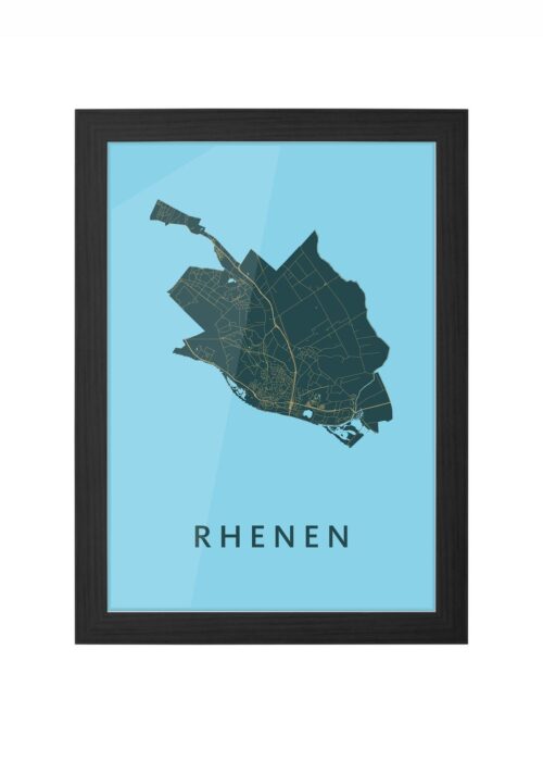 Rhenen Azure Ingelijst in Zwart lijst Kopen | Kunst in Kaart