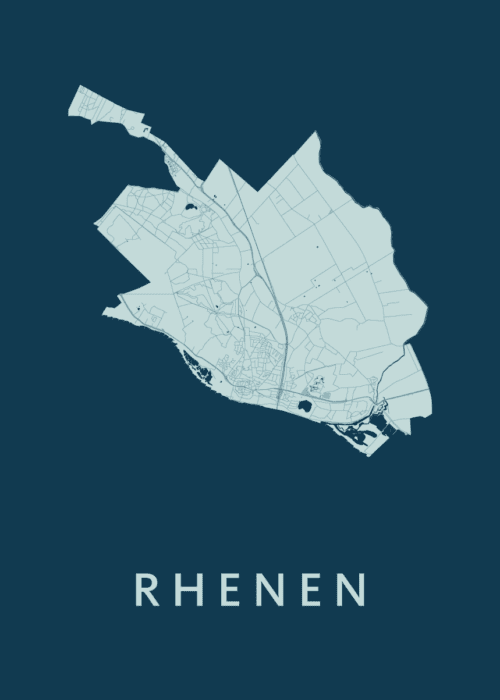 Rhenen Feldgrau Stadskaart Poster Kopen