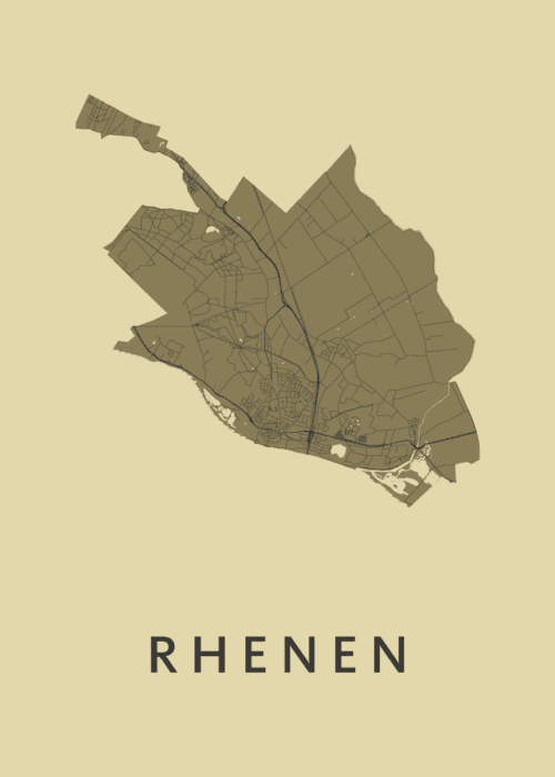 Rhenen GoldenRod Stadskaart Poster Kopen