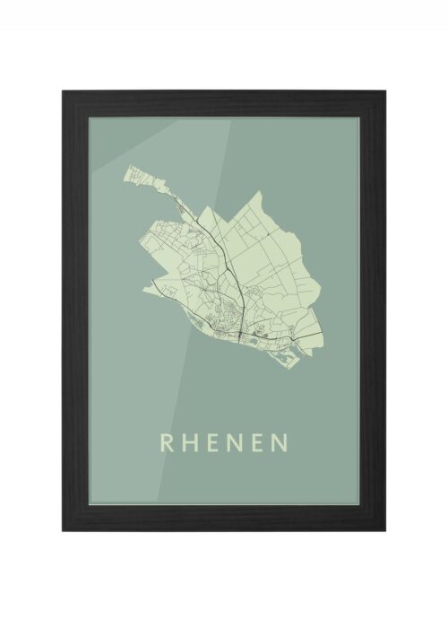 Rhenen Olive Ingelijst in Zwart lijst Kopen | Kunst in Kaart