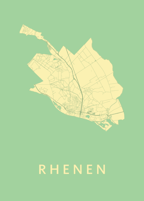 Rhenen Spring Stadskaart Poster Kopen