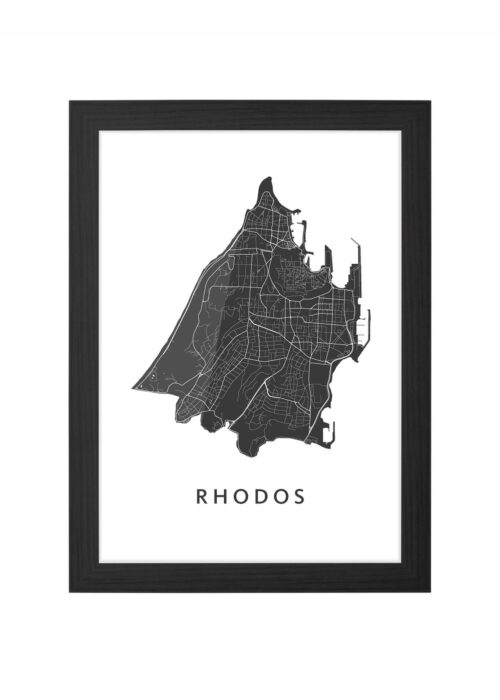 Rhodos Ingelijst in Zwart lijst Kopen | Kunst in Kaart