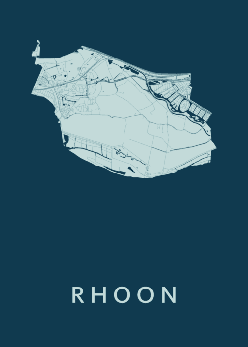 Rhoon Feldgrau Stadskaart Poster Kopen