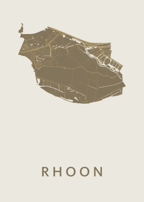 Rhoon Gold Stadskaart Poster Kopen