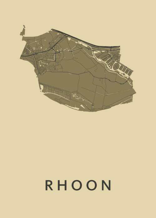 Rhoon GoldenRod Stadskaart Poster Kopen