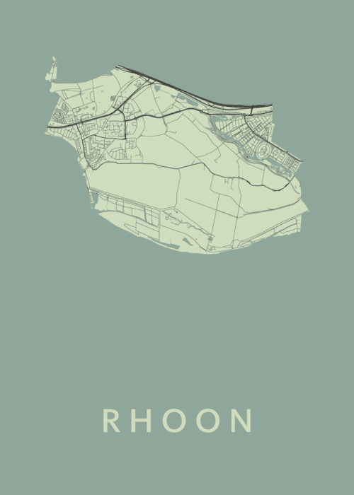 Rhoon Olive Stadskaart Poster Kopen