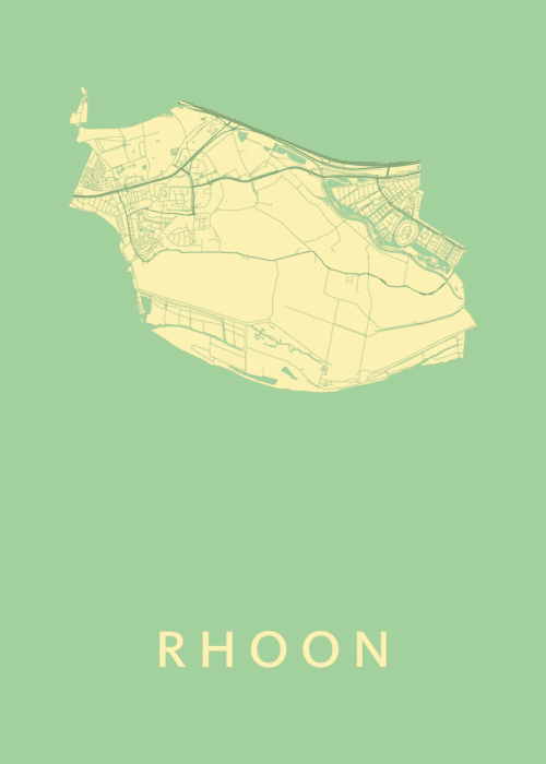 Rhoon Spring Stadskaart Poster Kopen