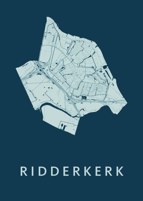 Ridderkerk Feldgrau Stadskaart Poster Kopen