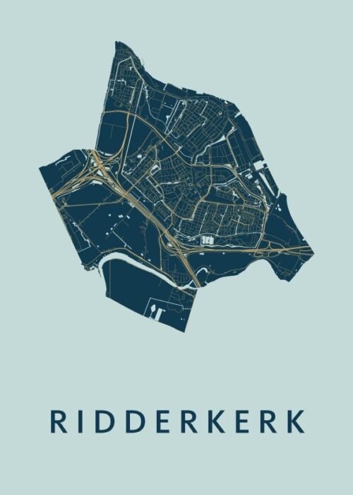 Ridderkerk Prussian Stadskaart Poster Kopen